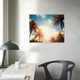 thumbnail image 3 of COMIO Hawaii Canvas Wall Art Aesthetic Beach Coconut Tree Bedroom Decoration Summer Sunshine Bathroom Decor Blossoms Painting Wall Decor for Living Room Home Farmhouse Artwork, 3 of 4