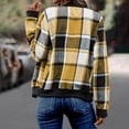 thumbnail image 5 of Yokua Women's Casual Zip Up Bomber Jacket Coat Lightweight Plaid-print Outwear Tops Windbreaker with Pocket, 5 of 9