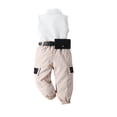 thumbnail image 2 of WOLLED 12M-5Y Baby Girls Summer Outfits 3PCS Toddler Sleeveless Ribbed Tops Vest and Pockets Cargo Pants Belt Bag Set, 2 of 11