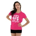thumbnail image 3 of When I Die the Cat Gets Everything Womens Fitted Plus Size Graphic Tee Brisco Brands 2X, 3 of 5