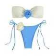 thumbnail image 2 of Acyse 2025 Womens Bikinis Clearance Juniors 2 Piece Rose Bikini Swimsuit Spaghetti Strap High Waisted Bathing Suit Beachwear, 2 of 4