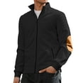 thumbnail image 4 of sususu Mens Jackets Casual Stylish ,StCollar Zipper Jacket Casual Design Outerwear,Black,XXL, 4 of 5