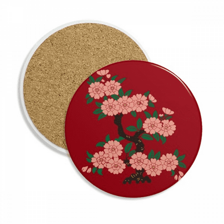 

Painting Culture Flower Coaster Cup Mug Tabletop Protection Absorbent Stone