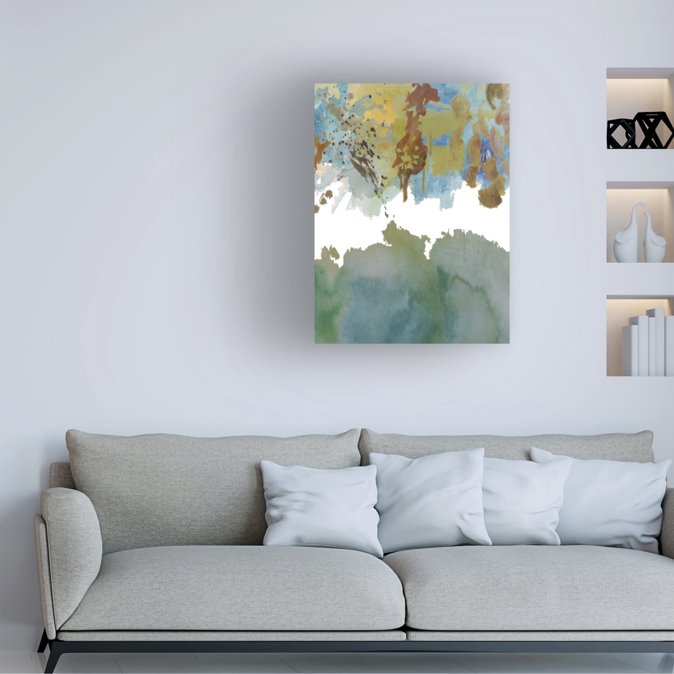 Canvas Wall Art - Maliq 'Rhapsody Of The Clouds 2' Wall Art for Living Room, Bedroom, or Office Décor by Trademark Fine Art - 18 x 24 Inches