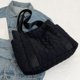 thumbnail image 3 of Bolso Hobo de plumón para mujer bolso con asa superior con múltiples bolsillos bolso de viaje informal de invierno a la moda, 3 of 9