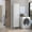 White, variant on Tuhome Vintro Freestanding Storage Cabinet with Internal Storage Shelves, Tall Single cabinet