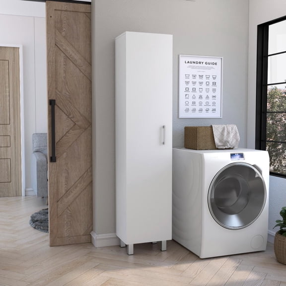 Tuhome Vintro Freestanding Storage Cabinet with Internal Storage Shelves, Tall Single cabinet