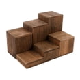 thumbnail image 4 of 6 elevadores cuadrados de madera para almacenamiento, organizador de perfumes, soporte para cupcakes, para colecciones, joyas, maquillaje y juguetes. Marrón, 4 of 8
