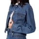 thumbnail image 2 of Cazadora corta de mezclilla MCHK 6019. Color azul. Para mujer, 2 of 5