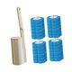 thumbnail image 3 of Juego de cepillos de baño desechables de mango largo para montaje en pared con cabezales de repuesto Cabezal de 24 recambios, 3 of 9