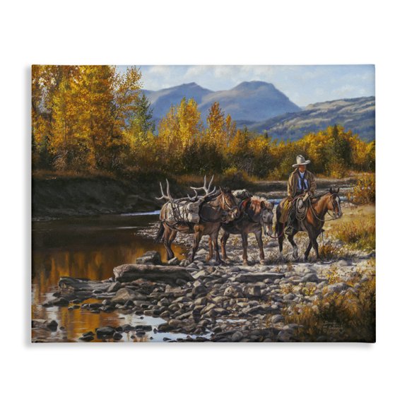 Stupell Industries Southwestern Down From High Country Cowboy Canvas Art, 30 x 24, by David Graham