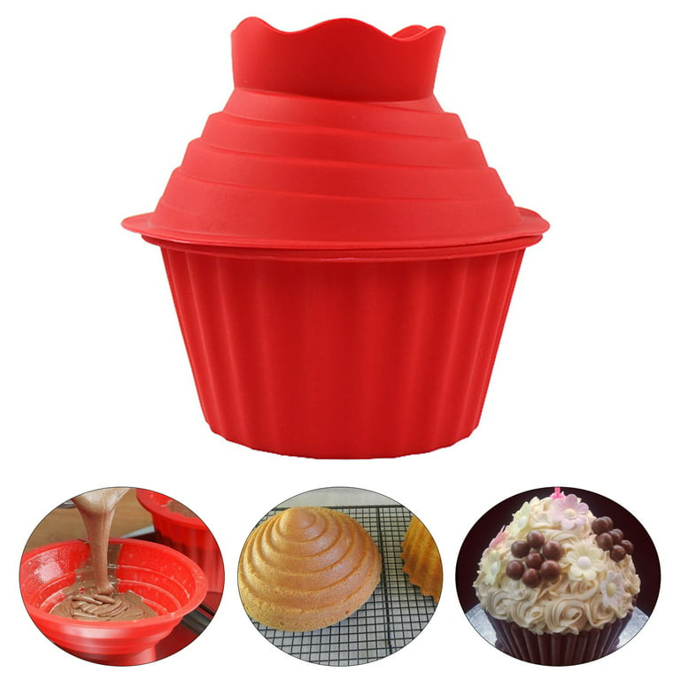 3D Giant Silicone Cupcake Mold Muffin Cup Mousse Cake Silicone Mold Large Cupcake  Mould For Baking Gian Cupcakes Pan Cake Tools - AliExpress
