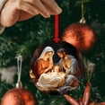 thumbnail image 4 of Ganfancp Decoracion de Belenes Arbol de Navidad de Madera Decoracion de Coches Sagrados Regalos Religiosos Decoracion de Belenes Regalos de Navidad Ofertas Flash 1X Colgante Jesús, 4 of 7