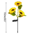 thumbnail image 2 of Solar Lights Outdoor Garden Decor, Sunflower Lights,Solar Flowers Light Solar-Powered Sunflower Garden Light Outdoor Patio Lawns Decorative Stake Light With Realistic Plant, 2 of 6