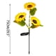 thumbnail image 2 of Lámpara solar de girasol para jardín, decorativa para patio, césped, con estaca y plantas realistas., 2 of 6