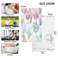 thumbnail image 2 of Tulip Bouquet on Pink Soft 100% Cotton Towel, High Absorbency, Single Pack, 16" x 28", 2 of 7
