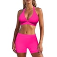 thumbnail image 1 of Swimming Suits for Women Solid Color Beach Gathering Sports Separates Bikini Set Pink Womens Bathing Suits S, 1 of 3