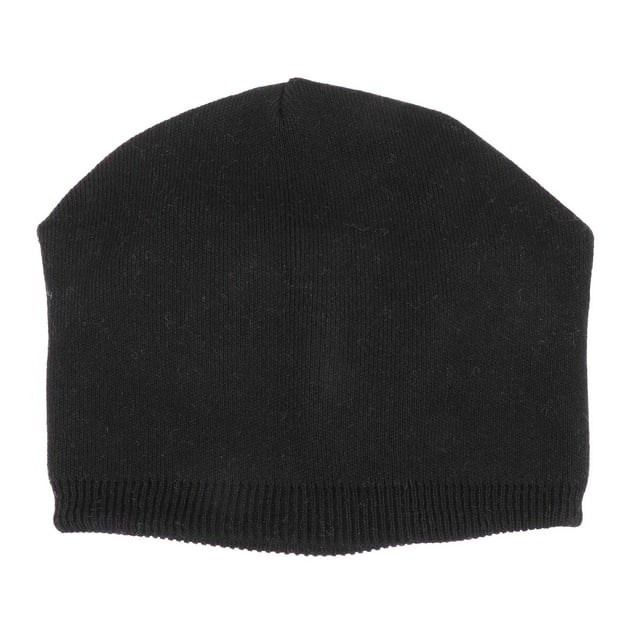 CRAFTHROU 1Pcs Ladies Warm Knitted Hat in Black Wool Simple Cold Weather Protection