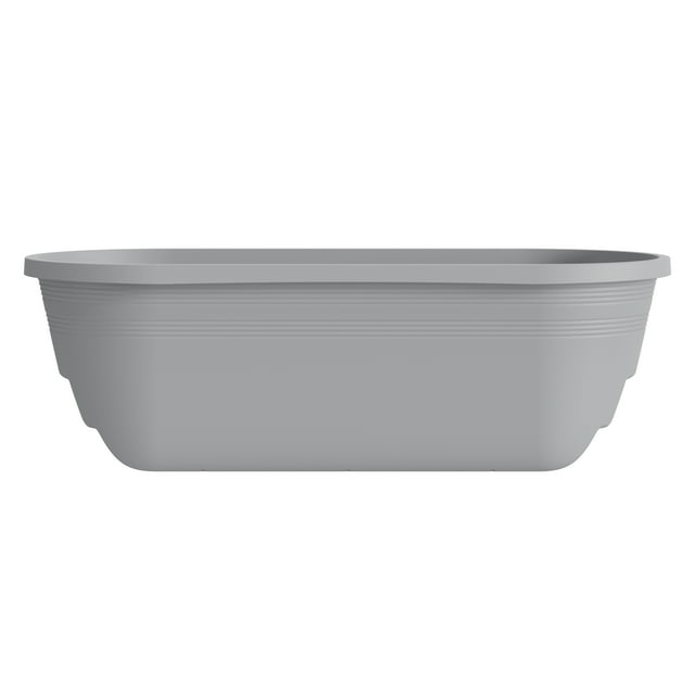 Mainstays 24 inch over Rail Window Box Planter Plastic - Grey