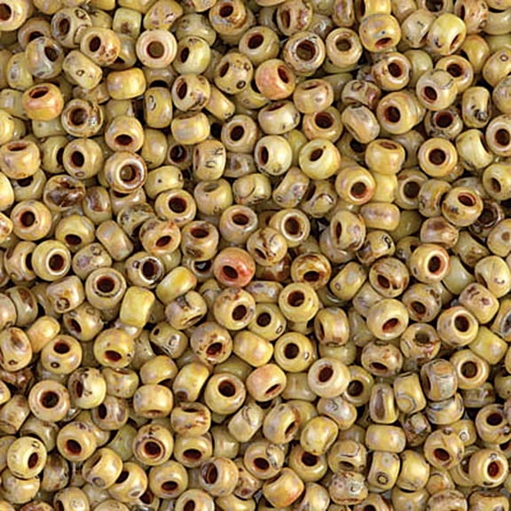 Picasso Canary Yellow Matte Miyuki Seed Beads 8/0 8-94512-TB