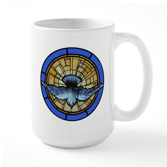 CafePress - Dove Descent Of Holy Spirit Ceramic Mug - 15 oz Ceramic Large White Novelty Mug