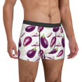 thumbnail image 5 of Men's Boxer Briefs, purple Eggplant slices Soft Comfy Mens Underwear Boxer Briefs Breathable With Widen Waist, 5 of 7