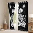 thumbnail image 3 of Castle Fairy Boys Girls Chic Floral Flowers Blackout Curtains Set of 2 (52x84 Each),Gothic Skeleton Window Curtains,Universe Galaxy Curtains and Drapes,Microfiber Bedroom Decor, 3 of 6