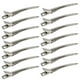 thumbnail image 5 of Pinzas para pico de pato, pinzas para rizos de cocodrilo de metal a prueba de herrumbre con agujeros para peinar el cabello, teñir el cabello, plata, 5 of 5