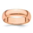 thumbnail image 1 of Diamond2Deal 14k Rose Gold 6mm Half Round Men's Wedding Band Size 9, 1 of 4