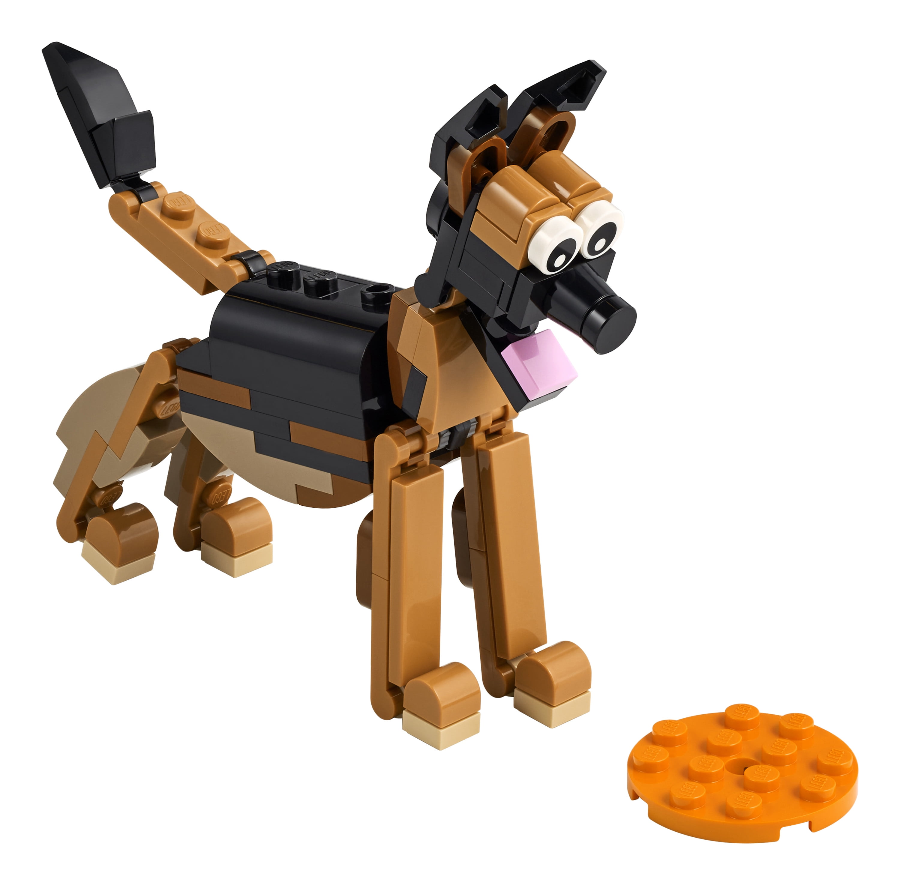 *NEW* Lego Dog German Shepherd Pet Light Brown Alsation Black Nose x 1 piece
