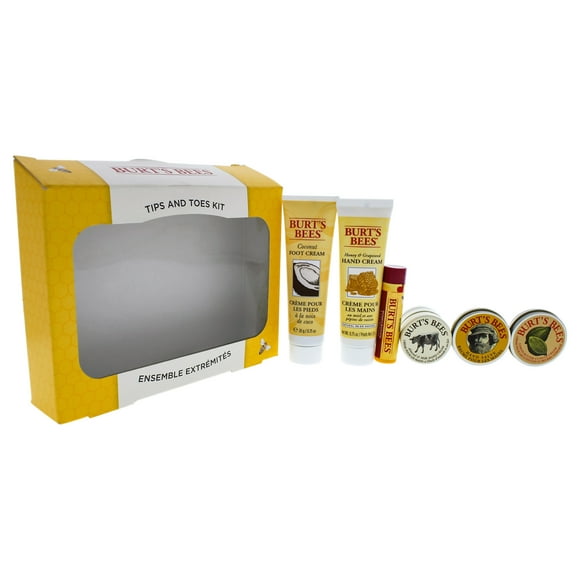 Kit de puntas y dedos de los pies Burts Bees Tips and Toes Kit Set Crema de manos Dama 6 Pc Kit