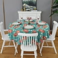 thumbnail image 2 of Pioneer Flower Floral Print Pattern Round Tablecloth 60"x60",Wrinkle Wipeable Table Cloth for Kitchen Dining Room Picnic Patio Party, 2 of 6