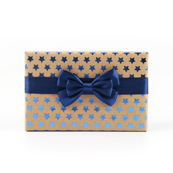 10 pcs Christmas Wrapping Paper Rolls Set, Paper with Christmas blue Stars Christmas Elements Collection,50x70cm Per Roll