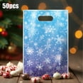 thumbnail image 2 of HomeKingdee Winter Snowflake Party Favor Bags, Blue and Purple Snowflake Goodie Bags Bulk with Handles, Holiday Plastic Gift Candy Bag, 2 of 6