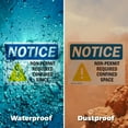 thumbnail image 6 of (2 Pack) Non-Permit Required Confined Space OSHA Notice Sign 10 Inch X 7 Inch Indoor / Outdoor Rust-Free Aluminum Metal Signs for Workplace, Workshop, and Construction Site, Made in the, 6 of 8