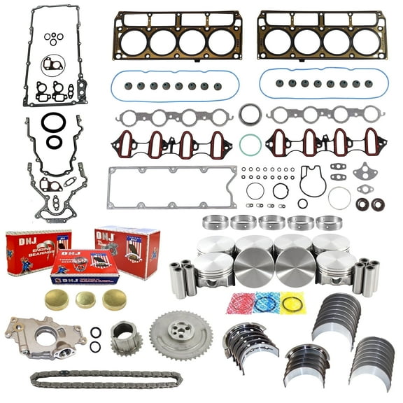 DNJ EK3166AM Master Engine Rebuild Kit Fits Cars & Trucks 2002-2003 Chevrolet GMC Express 2500 Savana 2500 Sierra 1500 Silverado 1500 Tahoe Yukon 4.8L OHV V8 16V 294cid VIN V