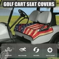 thumbnail image 2 of SEANATIVE USA Flag Golf Cart Seat Cover 4Th of July Golf Cart Seat Blanket 2 Passenger Breathable Golf Cart Seat Covers for Club Car Travel Sports Golf Cart Accessories with 4 Pockets, 2 of 7