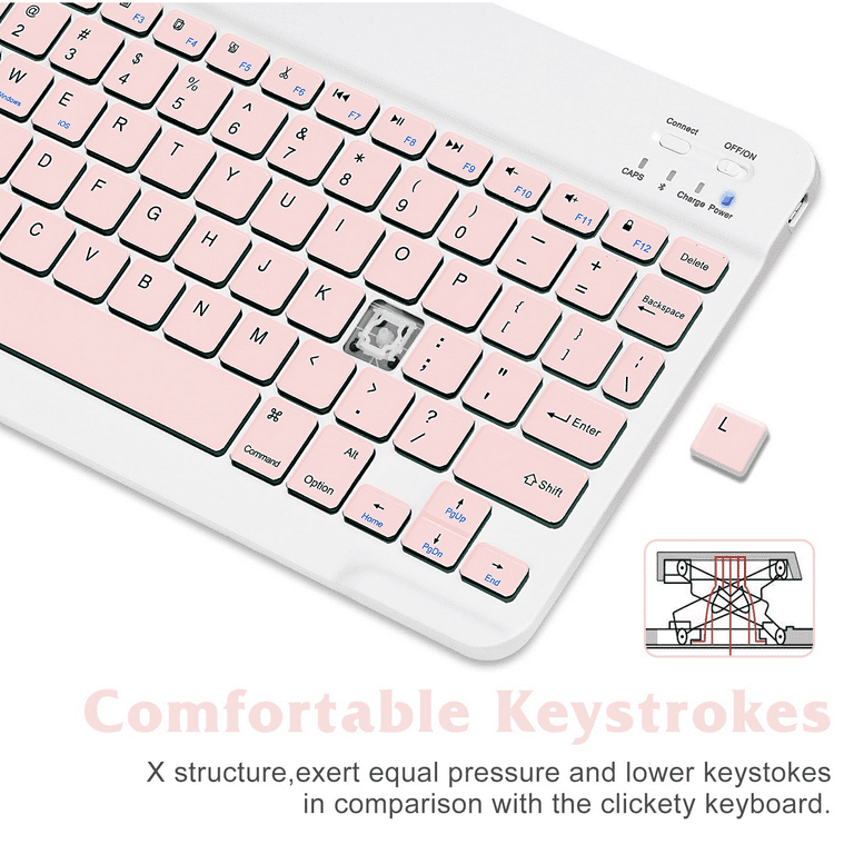 Ultra-Slim Bluetooth rechargeable Keyboard for Allview V4 Viper Pro and all  Bluetooth Enabled iPads, iPhones, Android Tablets, Smartphones, Windows pc 