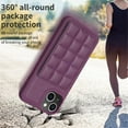 thumbnail image 6 of SaniMore for iPhone 15 Plus (6.7" 2023) Case, Flip PU Leather Diamond-Shaped with Built-in Card Slots, Kickstand and Shockproof Anti-drop Phone Case for iPhone 15 Plus Wallet Shell, Darkpurple, 6 of 9