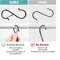 thumbnail image 4 of S Hooks Hanging Buckle 3.5 Inch Stainless Steel Heavy Duty S Hooks Kitchen Pot Rack Hooks Closet Hooks For Hanging Kitchen Utensil Pots And Pans Clothes Plants Towels Bags, 4 of 7
