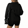 thumbnail image 4 of Womens Sweatshirt Long Sleeve Crew Neck Casual Lightweight Soft Sweatshirts Loose Pullover Tops Floral Clothes, 4 of 4