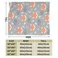 thumbnail image 3 of Forest Fox Pattern Blanket Cozy Animal Print Throw with Botanical Design, 3 of 9