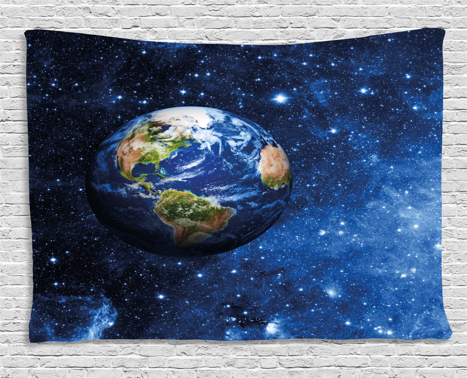 Space Tapestry, Outer View of Planet Earth in Solar System with Stars ...