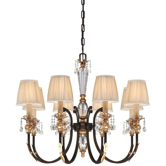 Eight Light Chandelier     -Traditional Installation Minka Metropolitan N6648-258B