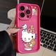thumbnail image 5 of Sanrio Melody Silicone Phone Case For iPhone 14 15 11 12 13 Pro Max XR XS 7 8 Plus SE2 Cartoon Hello Kitty Lady Girl Y2K Cover, 5 of 5