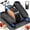 Brown, variant on Wefely Under Desk Elliptical Machine with Resistance Bands for Arm & Leg Exercise, Mini Electric Leg Exerciser While Sitting for Seniors, 12 Speed RF Remote, Compact Quiet for Home Office