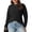 Black, variant on PINKSIR Plus Size Sweater Tops for Women Lightweight Button Detail Long Sleeve Crewneck Ribbed Knit Loose Tunic Pullover