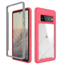 Allytech Case for Google Pixel 6 Pro Cover [Not Fit Pixel 6], Slim Thin Flexible TPU Clear Transparent Back Shock-Absorbing Anti-Scratch PC Front Frame Case for Google Pixel 6 Pro 2021(6.7"), Rose