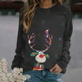 thumbnail image 2 of miqiqism Christmas Sweatshirts for Women Comfy Long Sleeves Crew Neck Blouses Juniors Casual Cute Graphic Printed Sweatshirt Trendy Lightweight Tunic Shirts,B#02_Black,Large, 2 of 4