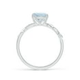thumbnail image 2 of Angara Natural 1.4 Ct. Aquamarine with Diamond Solitaire Ring in 14K White Gold for Women (Ring Size: 3), 2 of 10